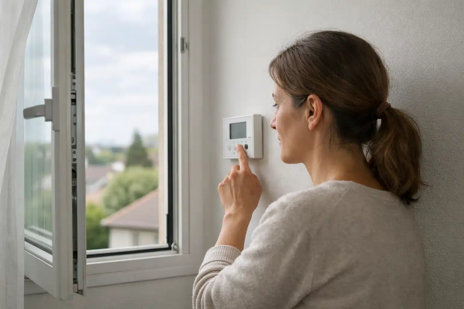 Vmc double flux installée dans une maison pour ventilation naturelle